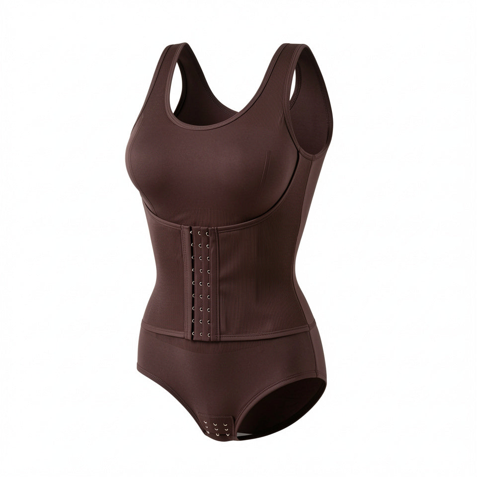 Women’s Bodysuit Shapewear With Zipper Belt