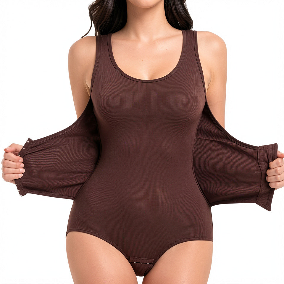 Women’s Bodysuit Shapewear With Zipper Belt