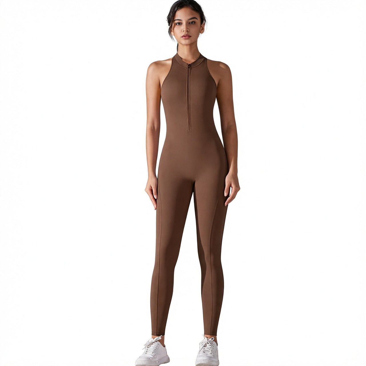 Women’s Shapewear Jumpsuit Ribbed Neck Romper