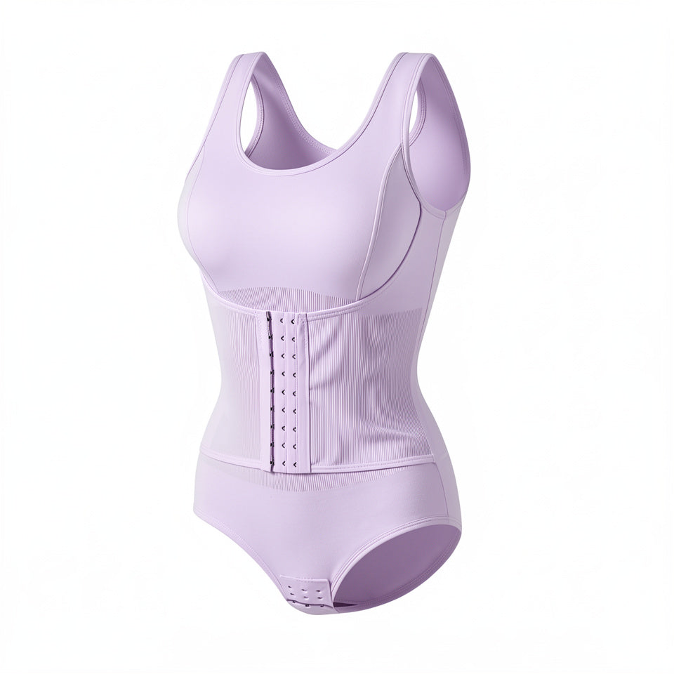 Women’s Bodysuit Shapewear With Zipper Belt
