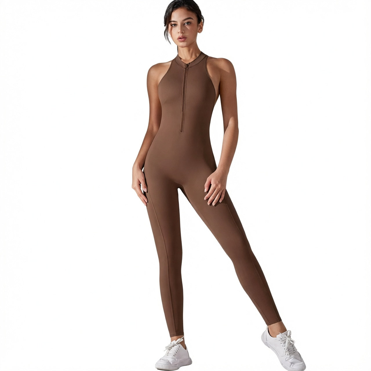 Women’s Shapewear Jumpsuit Ribbed Neck Romper