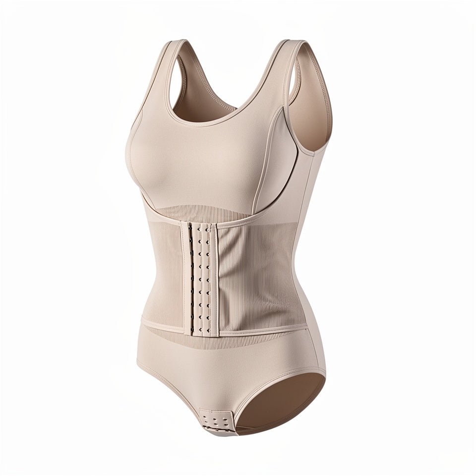 Women’s Bodysuit Shapewear With Zipper Belt