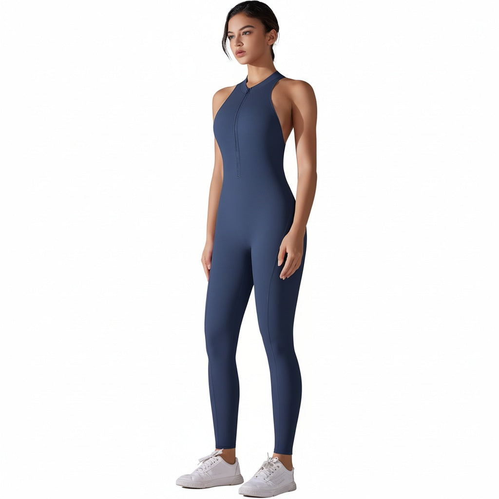 Women’s Shapewear Jumpsuit Ribbed Neck Romper