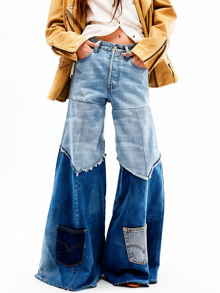 Women’s Plus Size Vintage Wide Leg Jeans