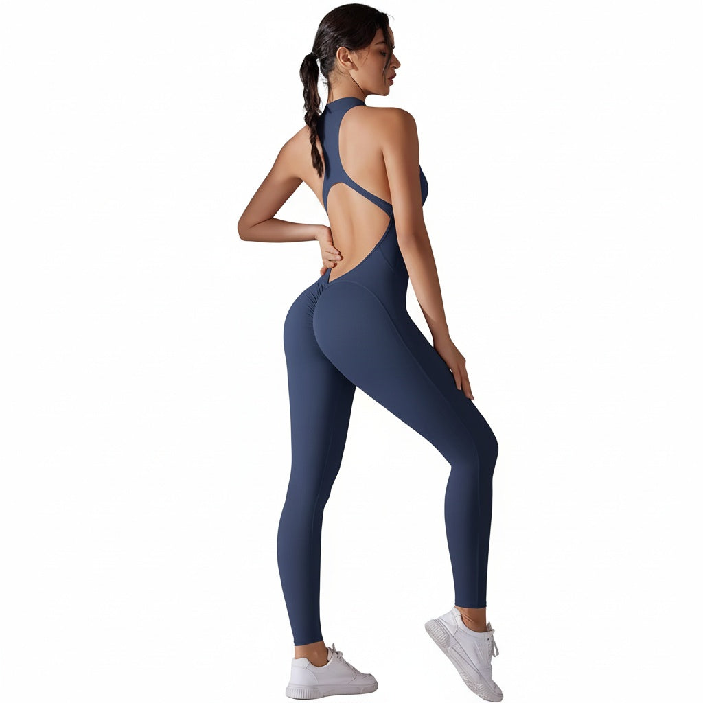 Women’s Shapewear Jumpsuit Ribbed Neck Romper