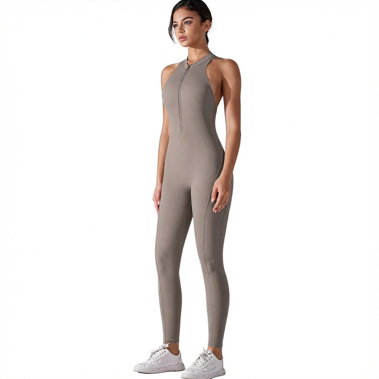 Women’s Shapewear Jumpsuit Ribbed Neck Romper