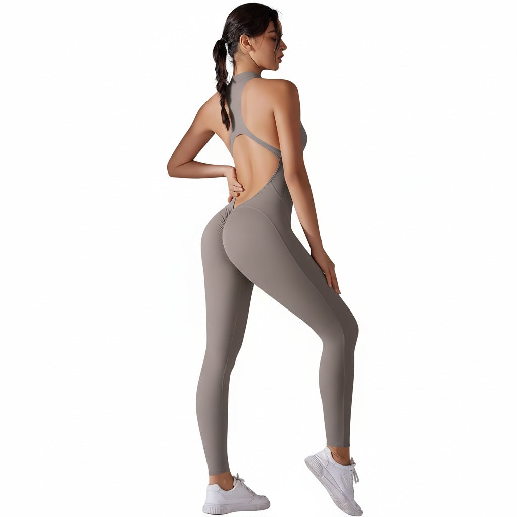 Women’s Shapewear Jumpsuit Ribbed Neck Romper