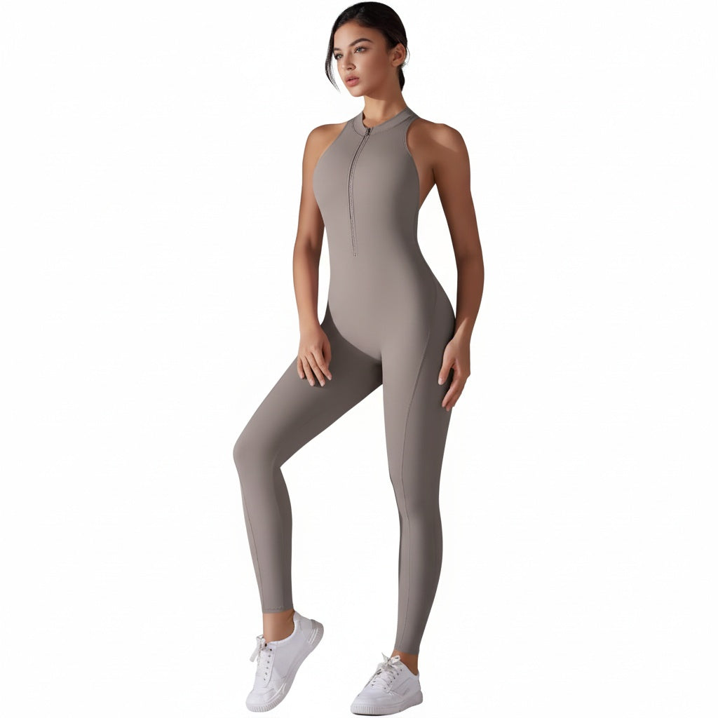 Women’s Shapewear Jumpsuit Ribbed Neck Romper