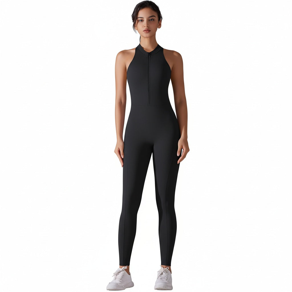 Women’s Shapewear Jumpsuit Ribbed Neck Romper