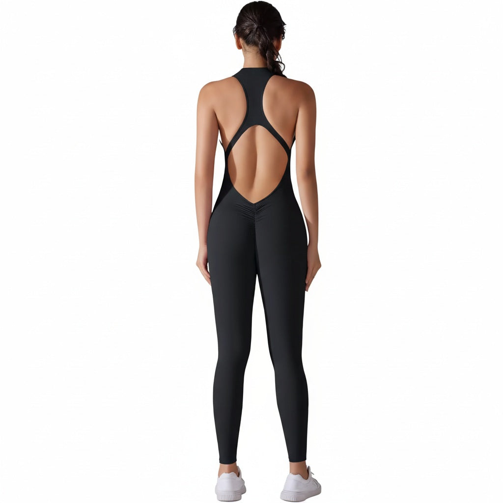 Women’s Shapewear Jumpsuit Ribbed Neck Romper