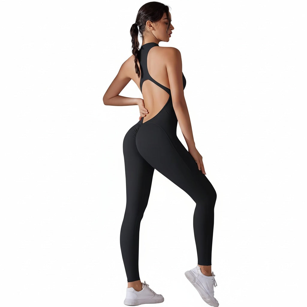 Women’s Shapewear Jumpsuit Ribbed Neck Romper
