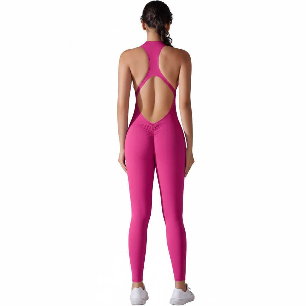 Women’s Shapewear Jumpsuit Ribbed Neck Romper