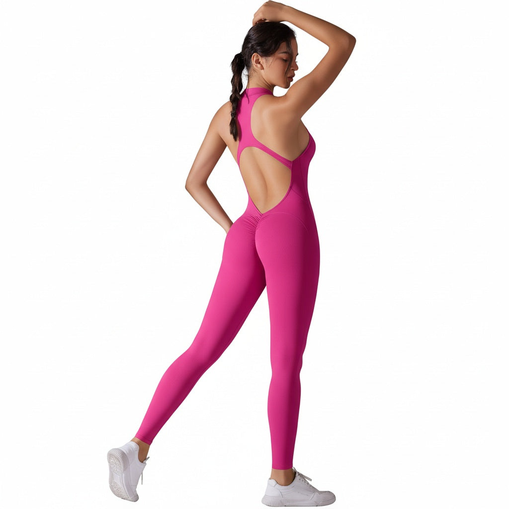 Women’s Shapewear Jumpsuit Ribbed Neck Romper