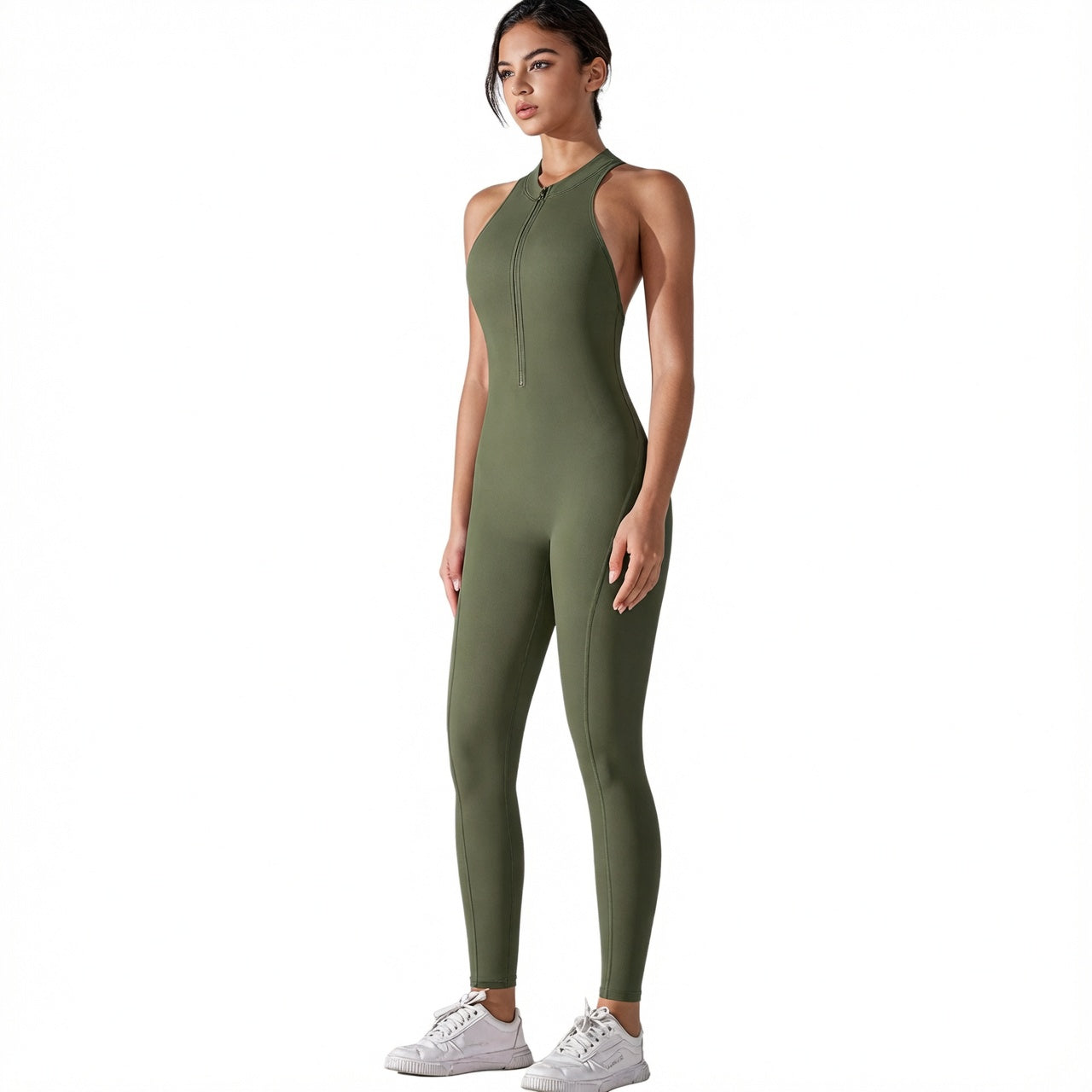 Women’s Shapewear Jumpsuit Ribbed Neck Romper