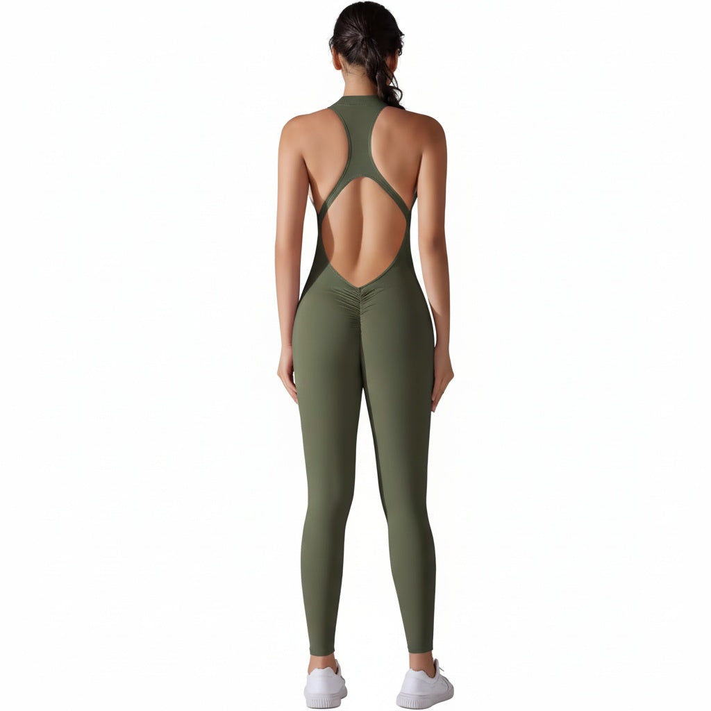 Women’s Shapewear Jumpsuit Ribbed Neck Romper
