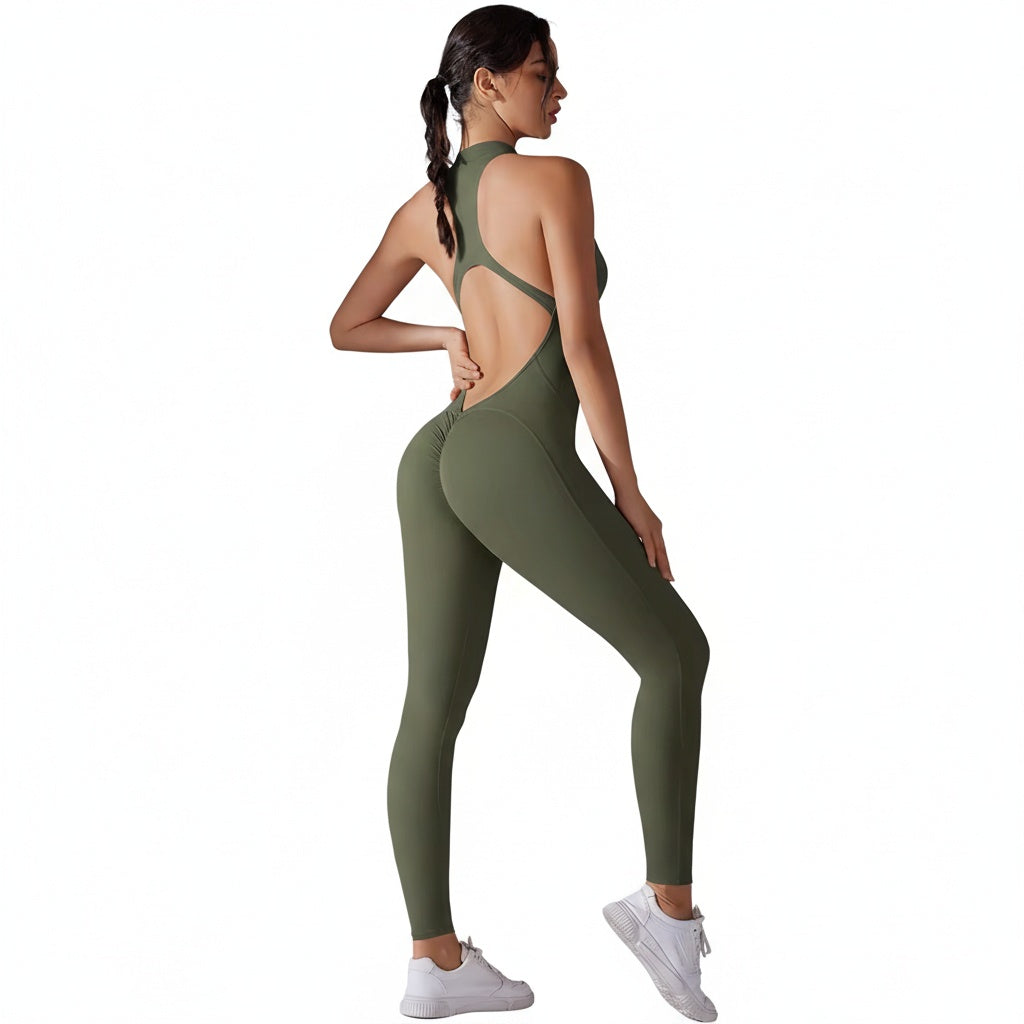 Women’s Shapewear Jumpsuit Ribbed Neck Romper