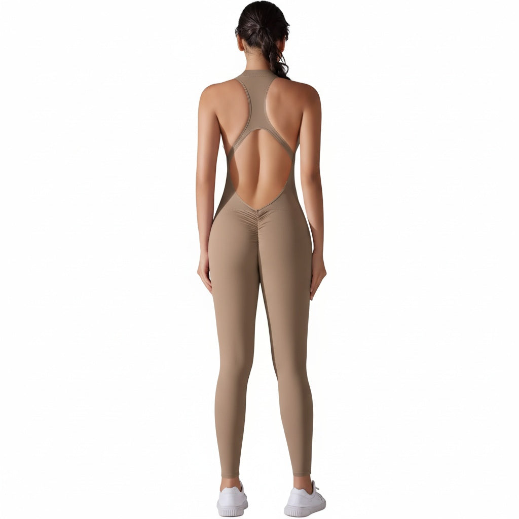 Women’s Shapewear Jumpsuit Ribbed Neck Romper
