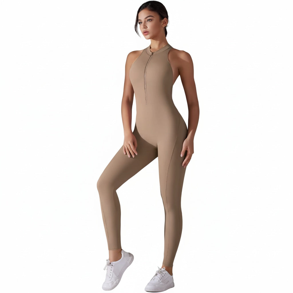 Women’s Shapewear Jumpsuit Ribbed Neck Romper