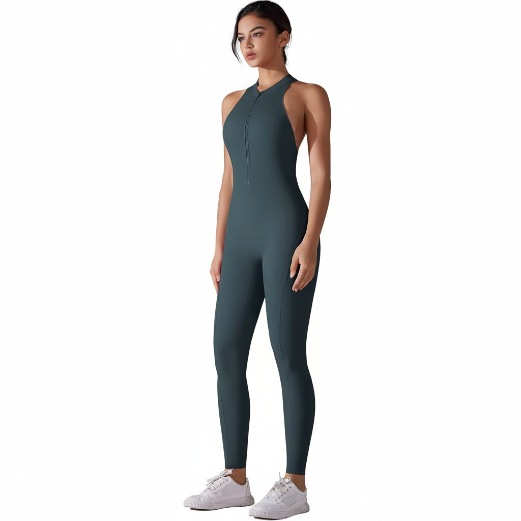 Women’s Shapewear Jumpsuit Ribbed Neck Romper