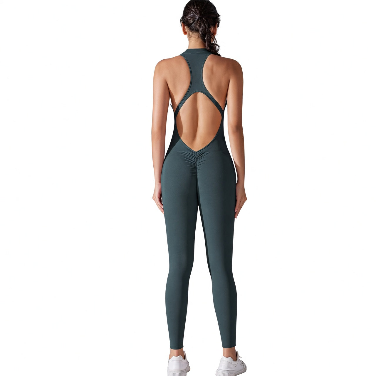 Women’s Shapewear Jumpsuit Ribbed Neck Romper