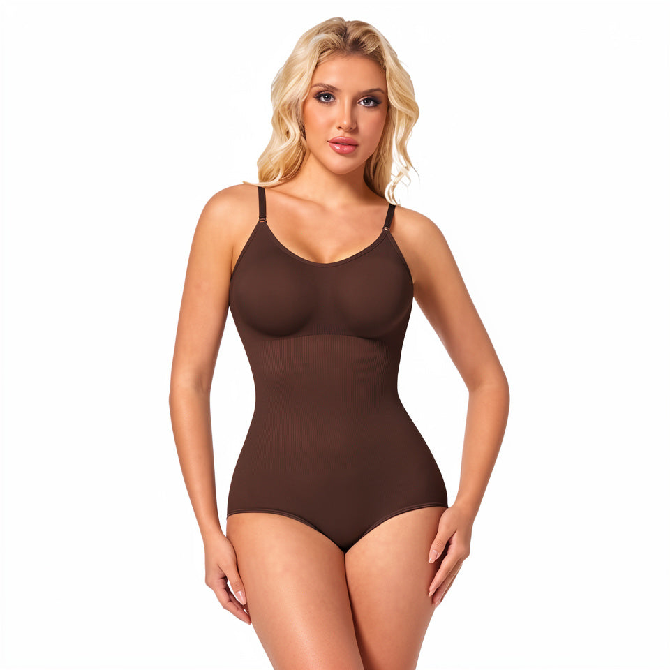 Women’s Tummy Control Shapewear Bodysuit Removable Bra Pads
