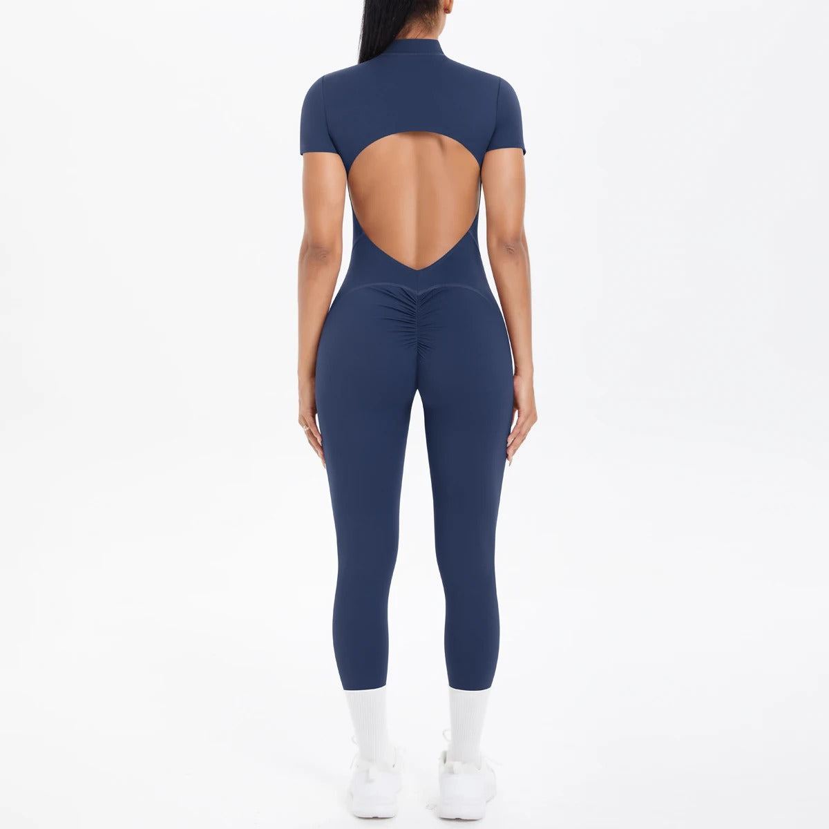 Women’s Backless Bodycon Scrunch Push Up Butt Lift Yoga Workout Outfit