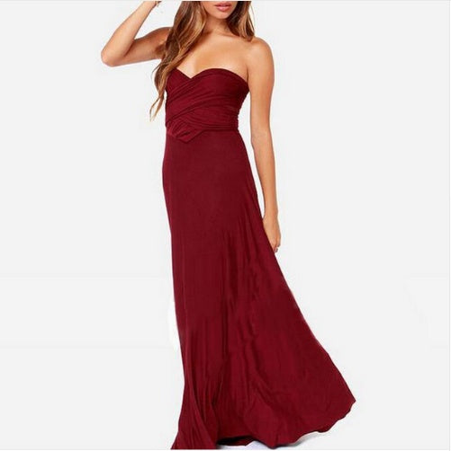 Women's Sexy Long Party Dress Club Floor-Length Summer Backless Bandage Maxi Dress Multiway Bridesmaids Boho Women Dress Vestidos