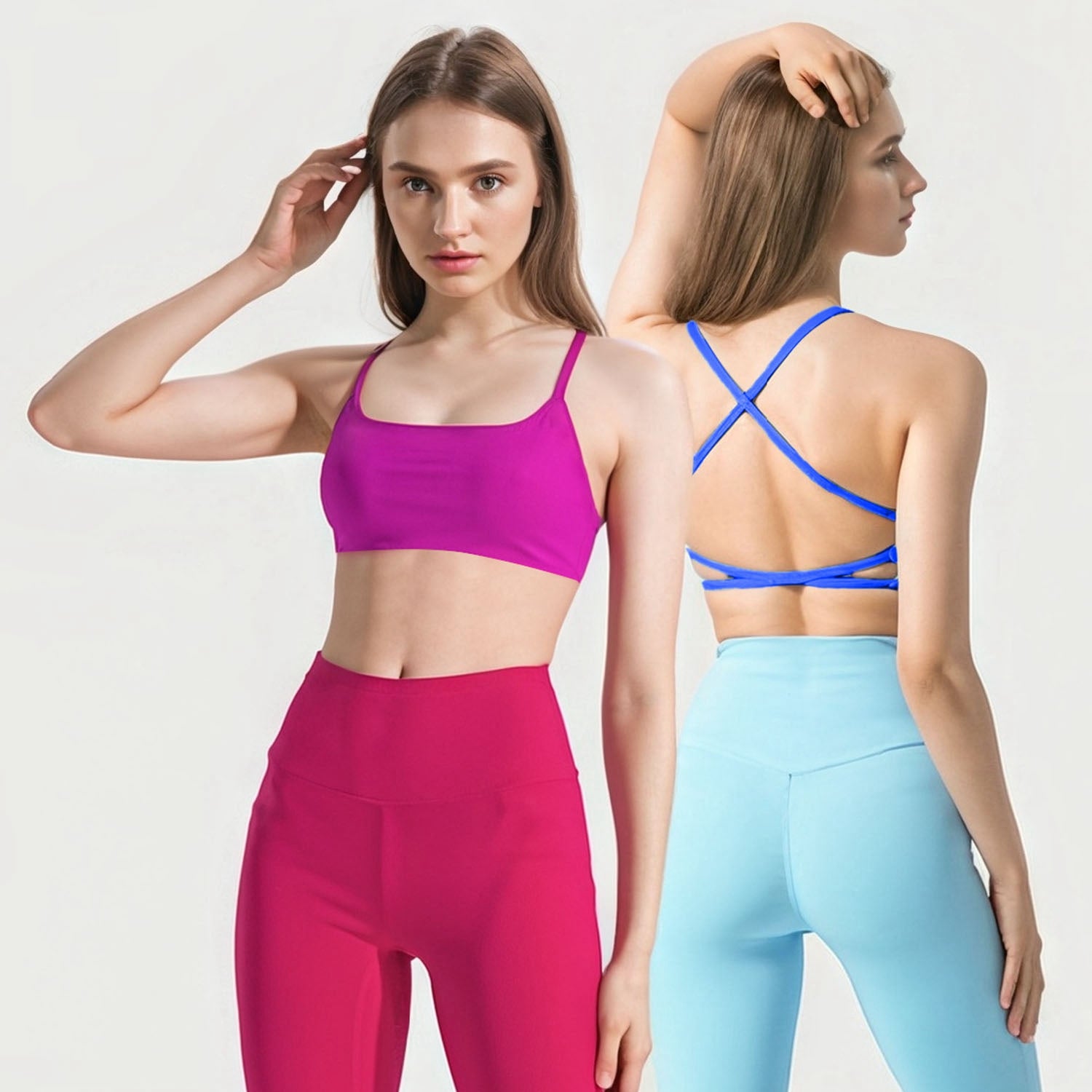 1Pc Women Cross Back Sport Bras Padded Strappy Crop Open Back Low Impact Bras Sexy Fitness Tank Tops With Removable Pads Thin Straps For Gym Yoga Workout Running